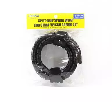 Детали удилища Crimson Osaka, раздельная рукоятка, протектор удилища, липучка OSV-1M, черный (6044)