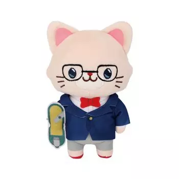 Detective Conan Conan Edogawa with CAT stuffed toy key chain with eye mask Plus [Anime version]