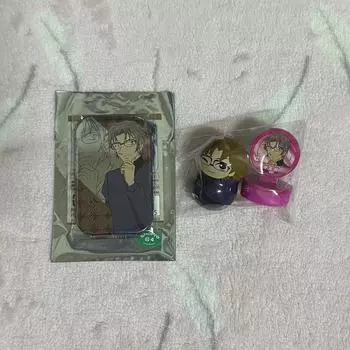 Detective Conan Okiya Subaru Acai Square Can Badge Kunuts Otteki Stamp Goods