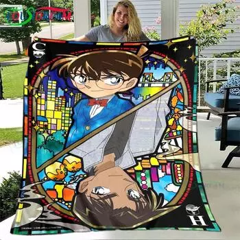 Детектив Конан 3D печатное художественное флисовое одеяло для кроватей, походов, пикника, толстое одеяло, покрывало, флисовое одеяло 75x100cm (30x40inch)
