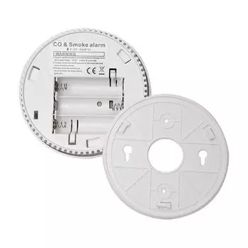 Детектор дыма и угарного газа Двойные датчики высокой стабильности Умный детектор дыма Звуковой свет 1 Pack белый