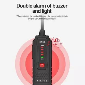 Детектор горючих газов Анализатор Течеискатель Тестер Местоположение Определить Газы Портативный Пропан Сигнализация Утечка