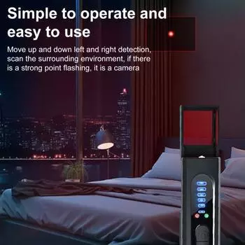 Детектор камеры Yousheng, сканер сигнала, 6 уровней чувствительности, компактный дизайн, портативный Bluetooth-совместимый детектор шпионских камер чёрный