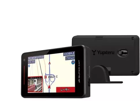 Детектор лазерных радаров Yupiteru SUPER CAT A1000a, полная спецификация PREMIUM LINE с беспроводной локальной сетью, дюймовый ЖК-дисплей, черный, корпус, усилитель 4-го поколения, 3 года чёрный