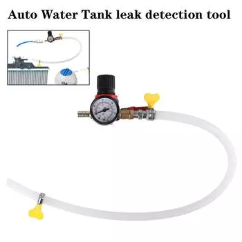 Детектор протечки водяного бака с циферблатным индикатором Тестер системы охлаждения автомобиля Тестер давления Манометр радиатора Универсальный 0-150 PSI Автомобильная охлаждающая жидкость black