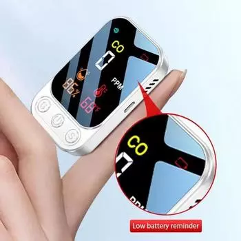 Детектор угарного газа портативный детектор угарного газа для кемпинга детектор утечки газа для плиты сигнализация с цветным HD экраном для кемпинга автофургона чёрный