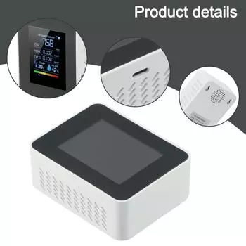 Детектор углекислого газа 5-в-1 Детектор качества воздуха Многосетчатая конструкция
