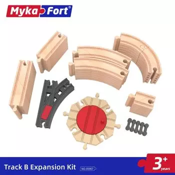 Дети 1-3 электрические деревянные игрушки собранные головоломки строительные блоки DIY аксессуары Бук трек расширение костюм маленький подарок 95907