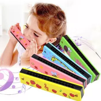 Дети Деревянная губная гармошка Музыкальный инструмент Игрушки Музыкальные обучающие пособия Головоломка Раннее образование Детский сад Начинающие One Size синий