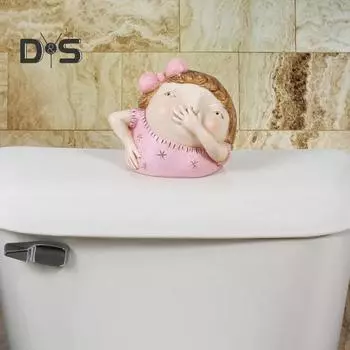 Дети держат нос статуэтка для ванной комнаты мальчики девочки зажимают нос статуэтка из смолы скульптура домашний офис книжная полка настольное украшение орнамент Boy