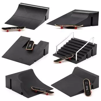 Дети Дети Finger Board Fingerboard Скейт-парки Комплект Рампы Части Для Finger Ramp Скейтборд Fingerboard Рождественские Подарки