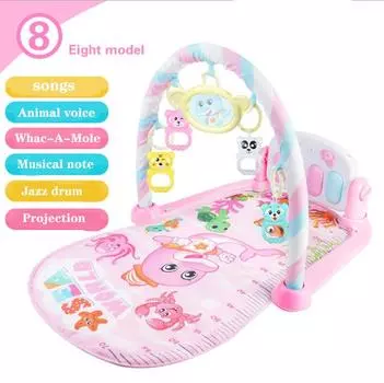 Дети Дети Музыкальное Одеяло Игровой Детский Коврик Детский Коврик Ползание Музыка Развивающий Фортепианный Коврик Игрушка синий