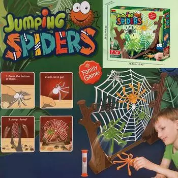 Дети Дети Семейный праздник Забавный двойной прыгающий паук настольная игра Игрушка для взаимодействия родителей и детей One Size