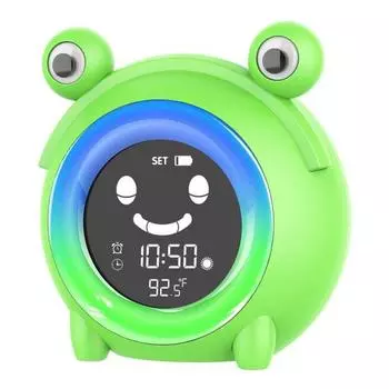 Дети Дети Спящие Обучение Светодиодный Ночной Свет Дисплей Температуры Будильник зелёный