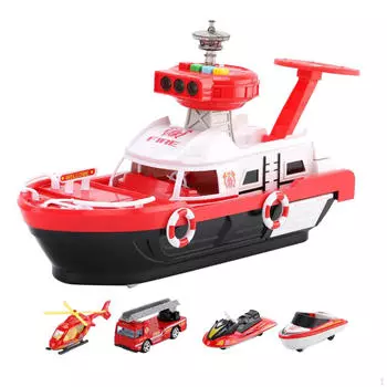 дети детская игрушка Моделирование Трек Инерционная Лодка Литые Модели и Транспортные Средства Модель Корабля Машина для мальчиков Police