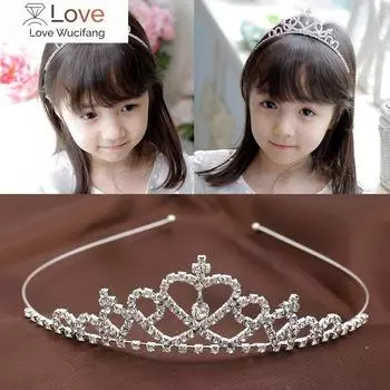Дети Девочки Принцесса Диадемы Короны Ободок Шоу Свадебный Выпускной Невеста Подарок Подружке Невесты Свадебная Вечеринка Аксессуары Украшения Для Волос