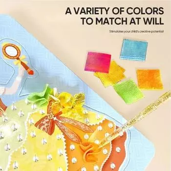 Дети DIY Картина Наклейка Ремесло Игрушки Дети Искусство Девочки Картина Образовательная Живопись Тыкать Ma Z8U3 C SET-one-size