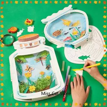 Дети DIY мир в бутылке игрушки ручной работы материалы ручной работы упаковка рисунок развивающие игрушки детский подарок DIY игрушки