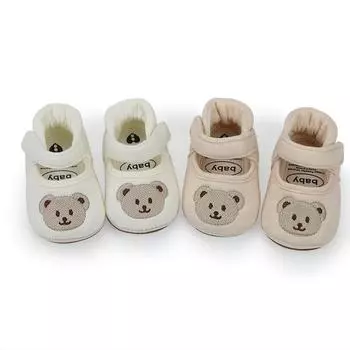 Дети для маленьких мальчиков и девочек, детская повседневная мягкая удобная обувь в стиле ретро с мультяшным медведем и принтом, нескользящая обувь с мягкой подошвой для малышей, повседневная обувь 11