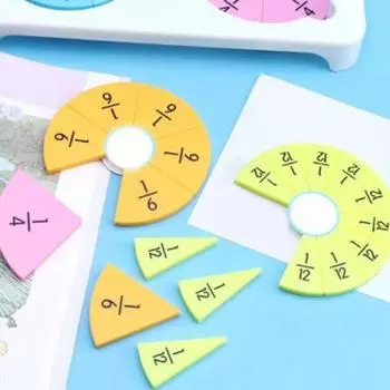 Дети Дробь Головоломка Математические Манипуляции Начальные Студенты Дробь Обучение Учебное Пособие Образовательная Дробь
