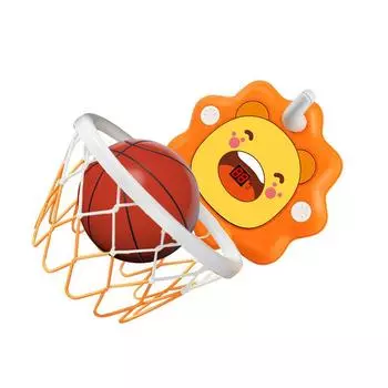 Дети играют в спортивные игры на открытом воздухе, регулируемый держатель, кольцо, ворота, мини-игры, детская подвесная стойка для мальчиков. 709h orange (small)