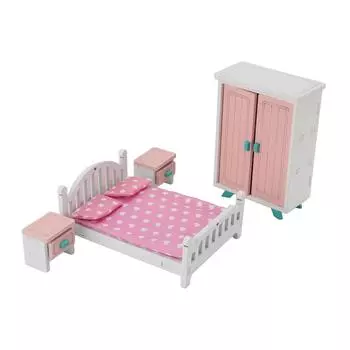 Дети Моделирование Миниатюрный Кукольный Домик Спальня Сцена Маленькая Мебель Домашняя Ролевая Игра Образовательная