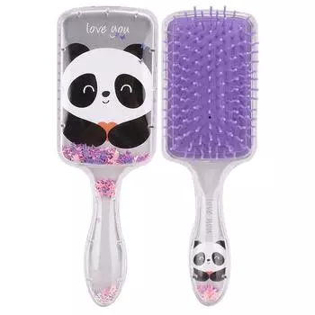 Дети мультфильм блестки газовый баллончик парикмахерская расческа голова массажная расческа инструмент для укладки серый