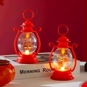 Дети несут светящиеся фонарики Новогодние товары Дракон Новый год Весенний фестиваль Украшения Подвесные украшения Стенд