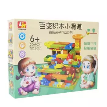 Дети собирают интеллектуальные игрушки, шарики для трека, строительные блоки, просвещение, мелкие детали, раннее развитие, сборные строительные блоки DIY