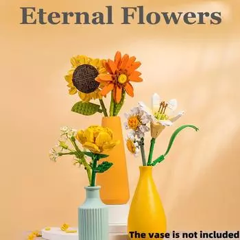 Дети Строительные блоки Девочки Игрушки Цветы Пазлы Женщины Подарок Домашний декор A