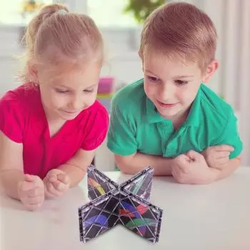 # Дети Twisty Cubo Головоломки 8 панелей 3 кольца Складной пазл Снятие стресса T
