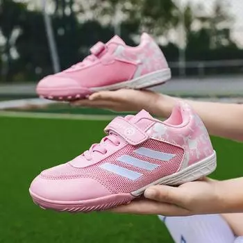 Дети, ученики начальной школы, тренировки в помещении, игры на открытом воздухе, специальные футбольные бутсы с сеткой для защиты от сломанных ногтей, дышащая спортивная обувь для мальчиков и девочек 29 чёрный