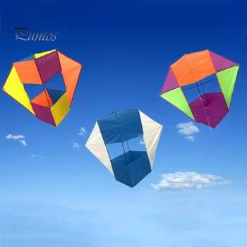 Дети Взрослые 3D Воздушный змей Легко управлять Сверхпрочный Открытый Пляж Парк Газон Для начинающих Семья Малыши Мальчики Девочки Красочные сетки Летающий воздушный змей игрушка фиолетовый/зелёный