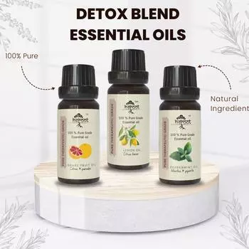 Детокс - Эфирные масла грейпфрута, лимона, мяты перечной Ароматерапия и диффузор Pack = 15 ml