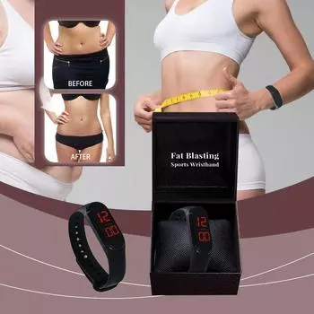 Детоксикация и сжигание жира Спортивные часы Бег Кровообращение Мониторинг частоты сердечных сокращений. One Size чёрный