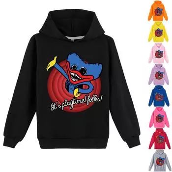 Детская 3D толстовка с капюшоном Mob game Huggy wuggy свитер Детский свитер 170cm оранжевый