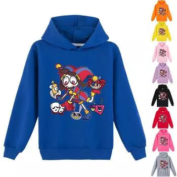 Детская 3D толстовка с капюшоном THE AMAZING DIGITAL CIRCUS свитер для детей 170cm оранжевый