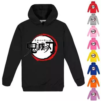 Детская 3D толстовка с капюшоном The Blade of Ghost Destruction, пуловер Poppy Playtime, детский свитер 170cm чёрный