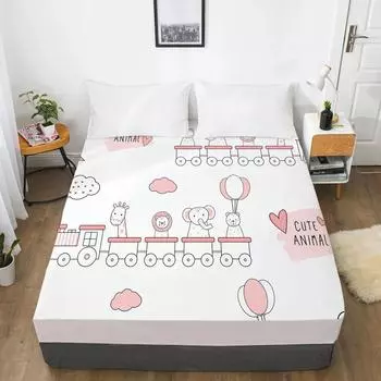 Детская эластичная простыня на резинке, постельное белье для детей, детский наматрасник, односпальная кровать 160x200, шлейф 135x200 Deep 30cm