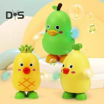 Детская электрическая игрушка-фрукт со светодиодной подсветкой, музыкой, пением, танцами, ананасом, грушей, бананом, ползающей игрушкой для малышей, мальчиков и девочек, интерактивная обучающая игрушка-фрукт Pineapple