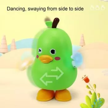 Детская электрическая игрушка-фрукт со светодиодной подсветкой, музыкой, пением, танцами, ананасом, грушей, бананом, ползающей игрушкой для малышей, мальчиков и девочек, интерактивная обучающая игрушка Pineapple