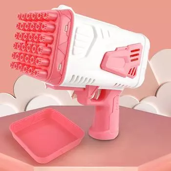 Детская электрическая машина для пузырей, игрушка для мальчиков и девочек, милая уличная игрушка розовый