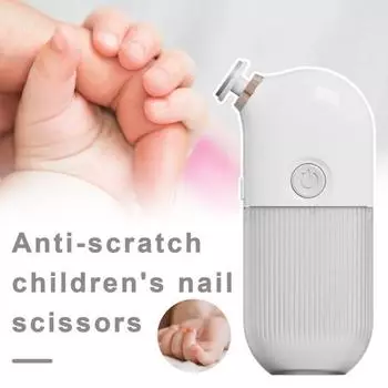 Детская электрическая машинка для стрижки ногтей, перезаряжаемая, с 2 скоростями, 6 шлифовальными головками, триммер, регулируемая автоматическая машинка для стрижки ногтей жёлтый