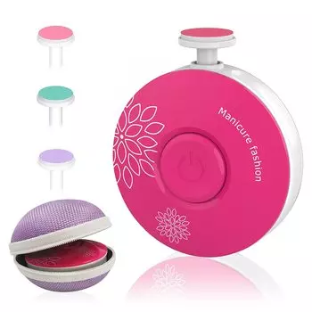 Детская электрическая пилочка для ногтей на батарейках, резак для ногтей для новорожденных, для пальцев ног и пальцев, сменные шлифовальные головки