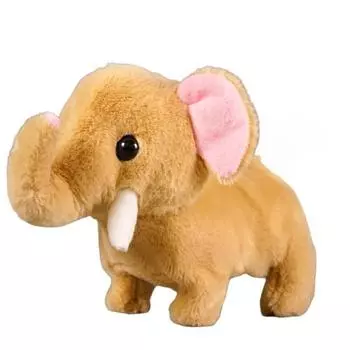 Детская электрическая плюшевая игрушка в виде животного, ходящая, виляющая хвостом, интерактивный слон, овца, корова, панда, плюшевая игрушка, развивающая игрушка-симулятор животного для малышей B