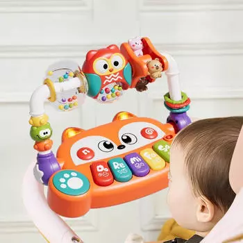 Детская электронная клавиатура, инструмент с подсветкой, развивающая игрушка для раннего обучения