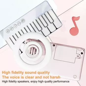 Детская электронная клавиатура, пианино, игрушка с музыкальной светодиодной подсветкой, для мальчиков и девочек, многофункциональное обучающее 8-клавишное мини-пианино, музыкальный инструмент, игрушка чёрный