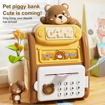 Детская электронная копилка-игрушка для денег, сберегательная касса с паролем, очень большой емкости Rabbit