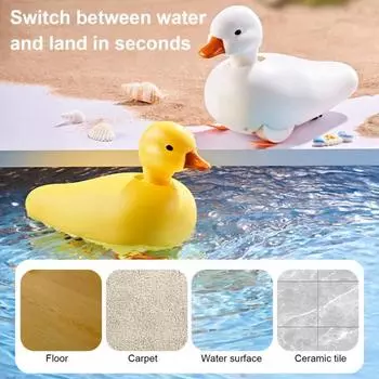 Детская амфибия, электрическая игрушка-утка для малышей, мальчиков и девочек, ходячая игрушка-утка, детская развивающая игрушка для ползания животных, интерактивная игрушка для ванны жёлтый