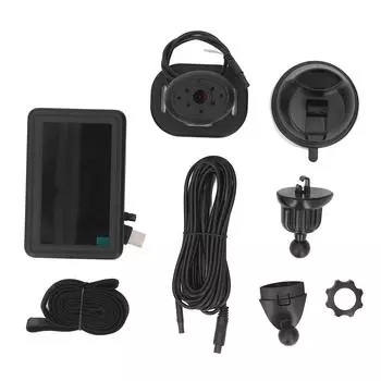 Детская автомобильная камера 4,3 дюйма 150° с широким углом обзора HD 1080P, зеркало для детского автомобильного сиденья для родителей